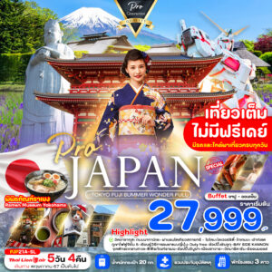 JAPAN TOKYO FUJI SUMMER WONDER FULL เที่ยวเต็ม ไม่มีฟรีเดย์ 5D4N